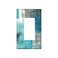 ReHeBaZi Turquoise and Grey 1Gang Rocker Wall Plate Cover Teal Abstract Art Decorative Light Switch Cover Modern Electrical Outlet Covers Kitchen Accessories Decor