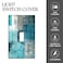 ReHeBaZi Turquoise Grey Wall Plate 1 Gang Toggle Switch Decortive Teal Light Switch Cover Abstract Art Wall Plate Cover Wallplates for Bedroom Kitchen Home Decor