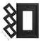 Mrayaki Wall Plate Duplex Outlet Covers Matte Black Light Switch Cover Natural Bamboo Fiber Electrical Outlet Cover Plate Variety of 13 Styles DecoratorDuplexToggleCombo 1 Gang Decorator 4 Pack