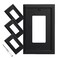 Mrayaki Wall Plate Duplex Outlet Covers Matte Black Light Switch Cover Natural Bamboo Fiber Electrical Outlet Cover Plate Variety of 13 Styles DecoratorDuplexToggleCombo 1 Gang Decorator 4 Pack