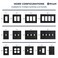 Mrayaki Wall Plate Duplex Outlet Covers Matte Black Light Switch Cover Natural Bamboo Fiber Electrical Outlet Cover Plate Variety of 13 Styles DecoratorDuplexToggleCombo 3 Gang Decorator 1 Pack