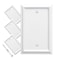Mrayaki Wall Plates Duplex Outlet Covers Classic White Light Switch Cover Natural Bamboo Fiber Electrical Outlet Cover Plate Variety of 13 Styles ToggleCombo 1 Gang Blank 4 Pack White