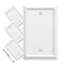 Mrayaki Wall Plates Duplex Outlet Covers Classic White Light Switch Cover Natural Bamboo Fiber Electrical Outlet Cover Plate Variety of 13 Styles ToggleCombo 1 Gang Blank 4 Pack White