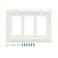 Funkiim Wall Plates Light Switch Plates Receptacle Outlet Covers Decorator Light Switch Cover Bamboo Fiber Material Wall Plate Standard Size Wall Plates of various styles White 3 Gang Decorator 1 Pack
