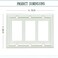 Funkiim Wall Plates Light Switch Plates Receptacle Outlet Covers Decorator Light Switch Cover Bamboo Fiber Material Wall Plate Standard Size Wall Plates of various styles White 3 Gang Decorator 1 Pack