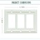 Funkiim Wall Plates Light Switch Plates Receptacle Outlet Covers Decorator Light Switch Cover Bamboo Fiber Material Wall Plate Standard Size Wall Plates of various styles White 3 Gang Decorator 1 Pack
