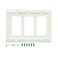 Funkiim Wall Plates Light Switch Plates Receptacle Outlet Covers Decorator Light Switch Cover Bamboo Fiber Material Wall Plate Standard Size Wall Plates of various styles White 3 Gang Decorator 1 Pack