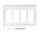 Funkiim Wall Plates Outlet Covers Light Switch Plates Decorator Light Switch Cover Bamboo Fiber Material Wall Plate Standard Size Wall Plates of various styles White 4 Gang Decorator 1 Pack