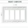 Funkiim Wall Plates Outlet Covers Light Switch Plates Decorator Light Switch Cover Bamboo Fiber Material Wall Plate Standard Size Wall Plates of various styles White 4 Gang Decorator 1 Pack