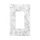 TUFOSERY White Grey Marble Single Rocker Wall Plate Decorative Outlet Light Switch Cover 1Gang Plastic Print Faceplate for Home Decor 5 X 3