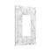 TUFOSERY White Grey Marble Single Rocker Wall Plate Decorative Outlet Light Switch Cover 1Gang Plastic Print Faceplate for Home Decor 5 X 3