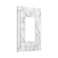 TUFOSERY White Grey Marble Single Rocker Wall Plate Decorative Outlet Light Switch Cover 1Gang Plastic Print Faceplate for Home Decor 5 X 3