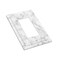 TUFOSERY White Grey Marble Single Rocker Wall Plate Decorative Outlet Light Switch Cover 1Gang Plastic Print Faceplate for Home Decor 5 X 3