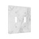 TUFOSERY White Marble Pattern Light Switch Cover Decorative Double Toggle Wall Plate 2Gang Art Print Faceplate for Kitchen Home Kids Room Decor 45 X 45