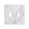 TUFOSERY White Marble Pattern Light Switch Cover Decorative Double Toggle Wall Plate 2Gang Art Print Faceplate for Kitchen Home Kids Room Decor 45 X 45