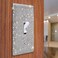 WIRESTER Silver Shiny Sparkle Bling Crystal Rhinestones Wall Plate Cover Single Gang Toggle Light Switch Cover