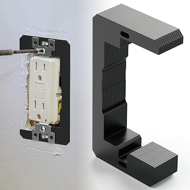 Wuno Shop 20 Pcs Wall Plate Spacer Flush Fit Device Leveling Plate Outlet Spacers For Electrical Box Metal Outlet Shims Receptacle Spacers Leveler For Fixing Walls DeviceSwitch Black
