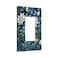 Wuyocha WUYOCHA White Flowers Green Leaves Single Decora Outlet Wall Plate 1 Gang Rocker Decorative Switchplate Faceplate GFCI Light Switch Covers for Home Living Decor