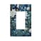 Wuyocha WUYOCHA White Flowers Green Leaves Single Decora Outlet Wall Plate 1 Gang Rocker Decorative Switchplate Faceplate GFCI Light Switch Covers for Home Living Decor
