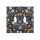 Xuejiaku Boho Leaf Floral Navy Blue Background Double Toggle Light Switch Covers 2 Gang Wall Plate Dual Decorative Switchplate Electrical Faceplate for Farmhouse Country Bedroom Bedroom Decor