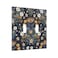 Xuejiaku Boho Leaf Floral Navy Blue Background Double Toggle Light Switch Covers 2 Gang Wall Plate Dual Decorative Switchplate Electrical Faceplate for Farmhouse Country Bedroom Bedroom Decor