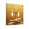 Xuejiaku Light Switch Cover Plate Gold Lotus Water Drop Luxury Floral Art 2 Gang Double Toggle Decorative Switch Plates Wallplates Electrical Faceplate for Bathroom Bedroom Decor