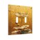 Xuejiaku Light Switch Cover Plate Gold Lotus Water Drop Luxury Floral Art 2 Gang Double Toggle Decorative Switch Plates Wallplates Electrical Faceplate for Bathroom Bedroom Decor