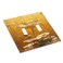 Xuejiaku Light Switch Cover Plate Gold Lotus Water Drop Luxury Floral Art 2 Gang Double Toggle Decorative Switch Plates Wallplates Electrical Faceplate for Bathroom Bedroom Decor