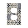 Xuejiaku Outlet Covers Boho Mandala Moroccan Talavera Tile Style 1 Gang Duplex Light Switch Cover Plate Decorative Wall Plates Electrical Switchplate Receptacle Cover for Kitchen Bedroom Decor