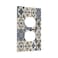 Xuejiaku Outlet Covers Boho Mandala Moroccan Talavera Tile Style 1 Gang Duplex Light Switch Cover Plate Decorative Wall Plates Electrical Switchplate Receptacle Cover for Kitchen Bedroom Decor