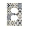 Xuejiaku Outlet Covers Boho Mandala Moroccan Talavera Tile Style 1 Gang Duplex Light Switch Cover Plate Decorative Wall Plates Electrical Switchplate Receptacle Cover for Kitchen Bedroom Decor