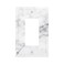 ybclf White Gray Marble 1 Gang Single Rocker Light Switch Plates Grey Wall Plate Outlet Lightswitch Faceplate Covers Decorative Socket for Livingroom Bedroom Kitchen
