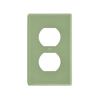 YETTASBIN Sage Green Duplex Outlets Cover Unbreakable Wall Plate Cover with Screws for Living Room Bedroom Office School Home Decor453 x 276 Inch