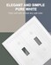 ZILLSEA 2Pack Double Toggle Wall Plates Pure White Classic Beadboard Light Switch Covers Decorative Switch Plate Covers Durable Metal 496488 Midsize