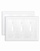 ZILLSEA 2Pack Pure White Triple Toggle Light Switch Covers Metal Switch Plate Covers Classic Beadboard Design 3Gang 677488 Midsize