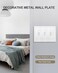 ZILLSEA 2Pack Pure White Triple Toggle Light Switch Covers Metal Switch Plate Covers Classic Beadboard Design 3Gang 677488 Midsize
