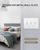 ZILLSEA 2Pack Pure White Triple Toggle Light Switch Covers Metal Switch Plate Covers Classic Beadboard Design 3Gang 677488 Midsize