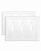 ZILLSEA 2Pack Pure White Triple Toggle Light Switch Covers Metal Switch Plate Covers Classic Beadboard Design 3Gang 677488 Midsize