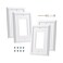 ZJVZJQC Decorative Outlet Covers Wall Plates Light Switch Covers Switch Plates Bamboo Fiber Material Receptacle Switch Plate Outlet Cover of various 13 styles White 1 Gang Decorator 4 Pack