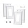 ZJVZJQC Decorative Outlet Covers Wall Plates Light Switch Covers Switch Plates Bamboo Fiber Material Receptacle Switch Plate Outlet Cover of various 13 styles White 1 Gang Decorator 4 Pack