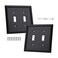 ZJVZJQC Outlet Covers Wall Plates Light Switch Covers Switch Plates Bamboo Fiber Material Receptacle Switch Plate Outlet Cover of various 13 styles Matte Black 2 Gang Toggle 2 Pack