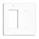 Leviton 2Gang 1Blank 1DecoraGFCI Device Combination Wallplate Standard Size 80708W White