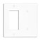 Leviton 2Gang 1Blank 1DecoraGFCI Device Combination Wallplate Standard Size 80708W White