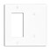 Leviton 2Gang 1Blank 1DecoraGFCI Device Combination Wallplate Standard Size 80708W White