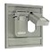 Leviton 1Gang Duplex Device Wallplate Cover Oversize WeatherResistant Thermoplastic Device Mount Horizontal 4986GY Gray