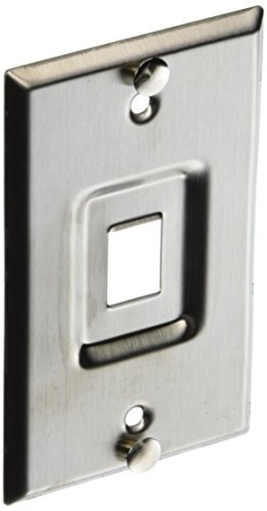 Leviton QuickPort Telephone Wall Jack Stainless Steel Recessed Port 4108W1SP