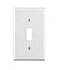 Leviton 1Gang Toggle Device Switch Wallplate Standard Size Thermoset Device Mount 10 Pack 88001WMP White