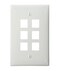 Leviton QuickPort Midsize Wallplate Single Gang 6Port 410916WN White