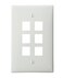 Leviton QuickPort Midsize Wallplate Single Gang 6Port 410916WN White