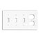 Leviton 4Gang 3Toggle 1Duplex Device Combination Wallplate Standard Size P38W White